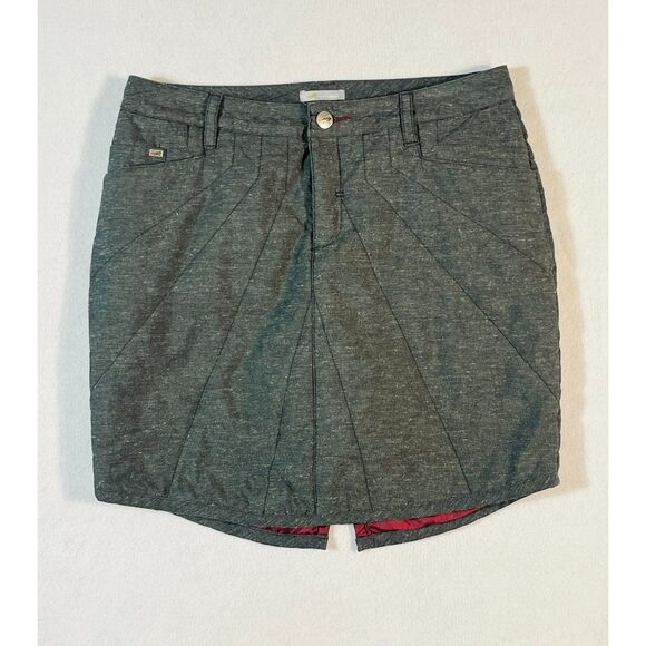 Horny Toad Quilted Mini Skirt Organic Recycled Sustainable Gray Size 10 Sporty - Picture 1 of 9
